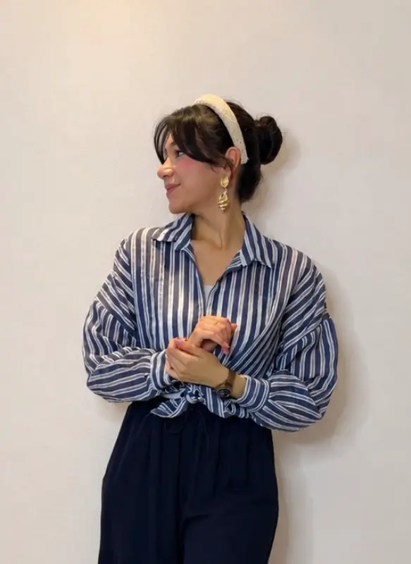 شومیز شیشه ای راه راه